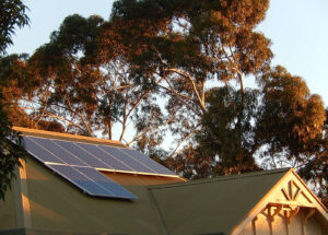 Solar collectors can be used to harness energy for active solar heating and cooling. Photo credit: Flickr user Michael Coghlan 